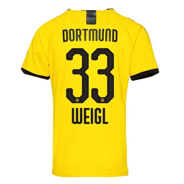 Tailandia Camiseta Borussia Dortmund NO.33 Weigl 1ª 2019-2020 Amarillo
